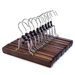 Wholesale 50Pcs Wooden Clip Pants Skirt Hanger