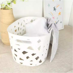 10Pcs Portable Plastic Clothes Storage Basket