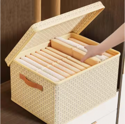 6Pcs Thickened Hardboard Folding Storage Box with Lid 