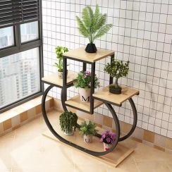 4 Tier Standing Iron Flower Stand