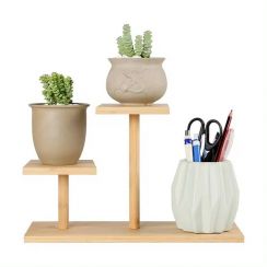 3Pcs Tabletop Mini Bamboo Flower Stand