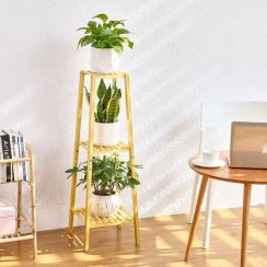 2Pcs Tall Bamboo Plant Stand