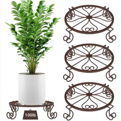 8Pcs Rustproof Iron Round Flower Stand