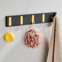 10Pcs Black And Gold Concealed Towel Hook